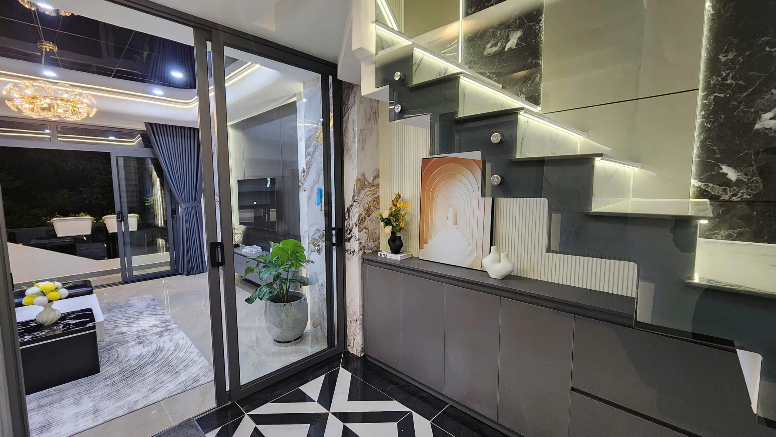 hình ảnh thực tế 3 căn nhà phố luxury – mặt tiền kênh Thạnh Lộc 37, Phường An Phú Đông, Quận 12 6