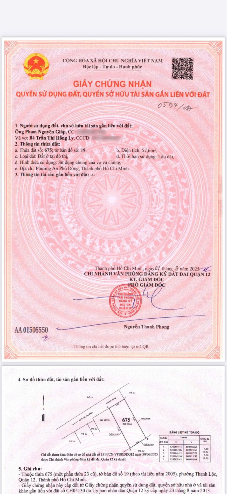 hình ảnh pháp lý Đất đẹp Thạnh Lộc 13, Phường Thạnh Lộc, Quận 12 1