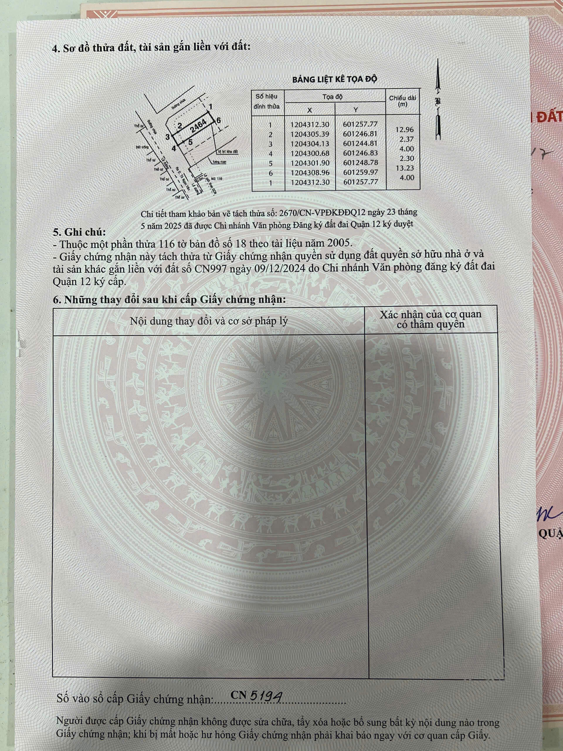 hình ảnh pháp lý Đất mặt tiền Thạnh Xuân 38, Phường Thạnh Xuân, Quận 12 2