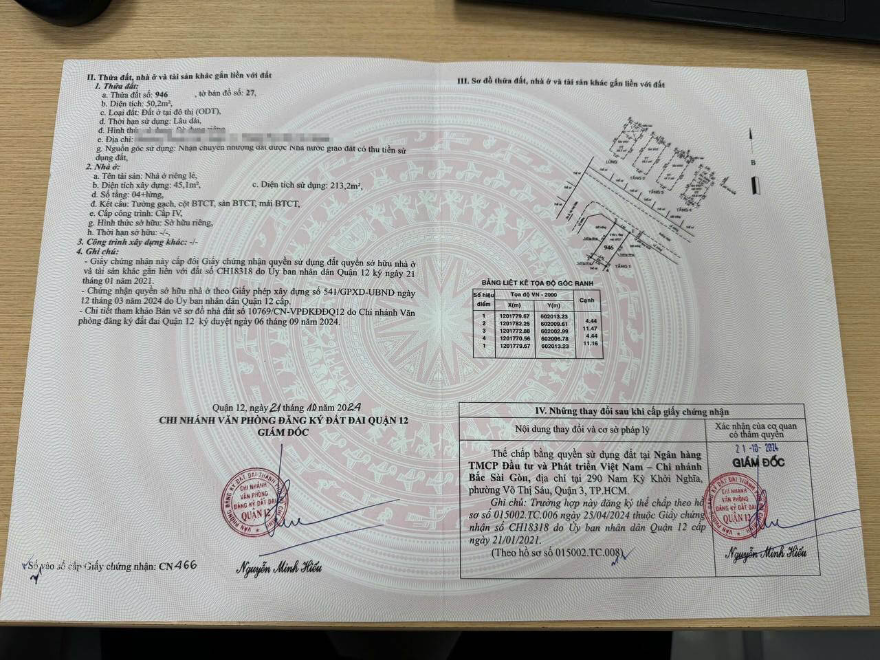 hình ảnh pháp lý nhà 4 tầng MT Thạnh Lộc 26 1